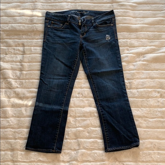 American Eagle Outfitters Pants - American Eagle Stretch Blue Jean Capris